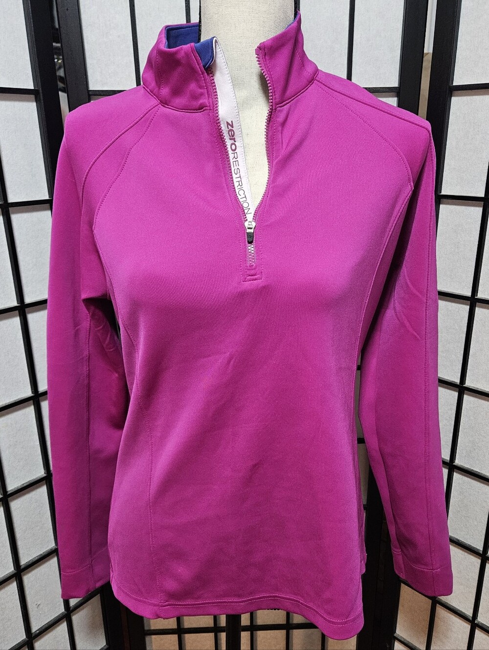 Zero Restriction Medium Hot Pink Tour Performance Quater Zip Golf Pullover